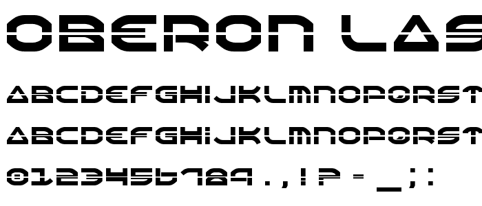 Oberon Laser font